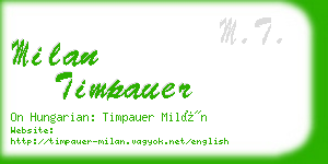 milan timpauer business card